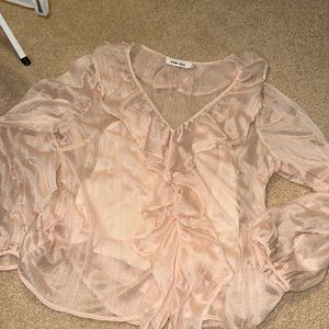 Line & dot blouse NWOT medium